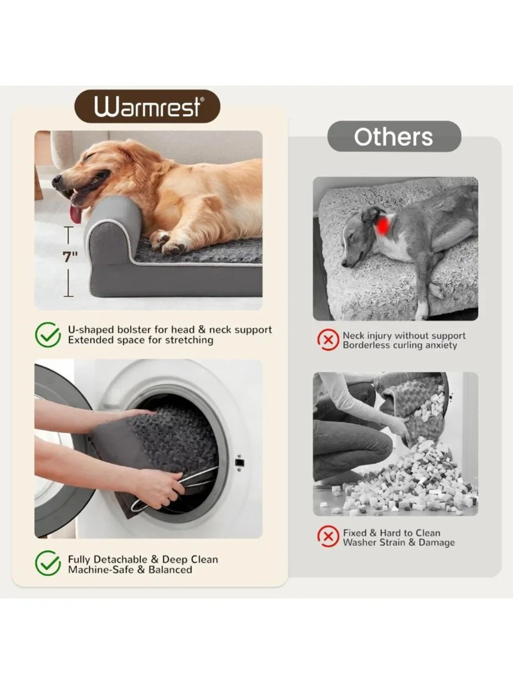 Orthopedic Large Dog Bed for XXL & XL Breeds - Comfortable, Supportive Pet